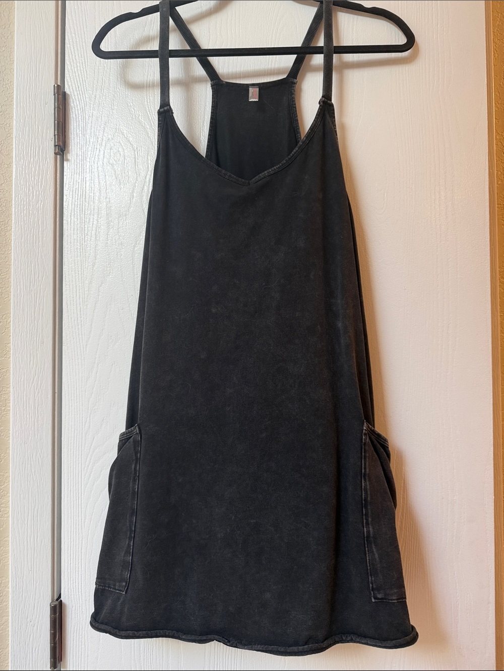 NWOT Free People Movement Logo Hotshot Black Tank Mini Dress with Shorts Large - Picture 5 of 10